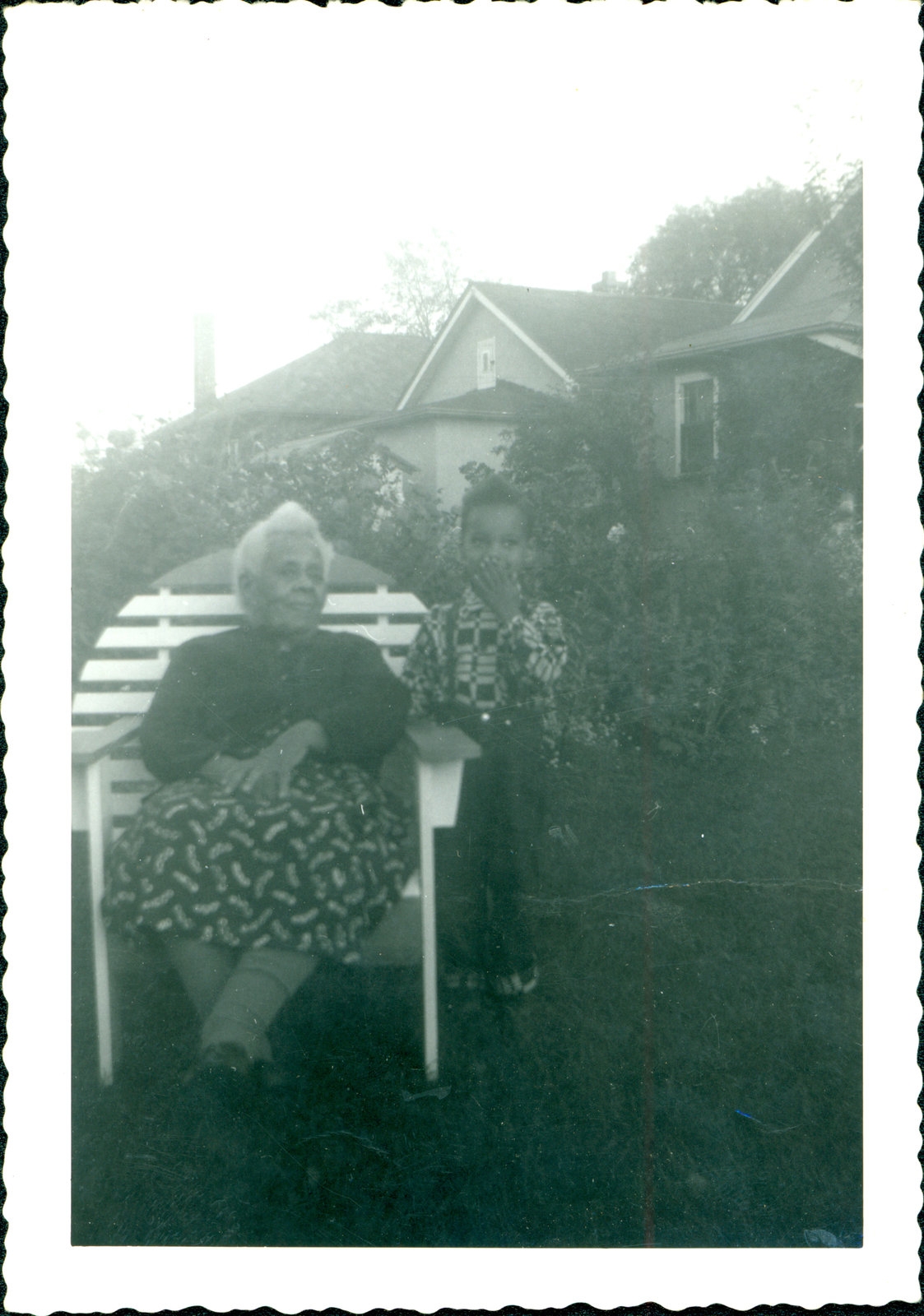 A young Rick Bell, the first black firefighter in St Catharines, with his grandmother Mary. Courtesy the Brock University Archives.