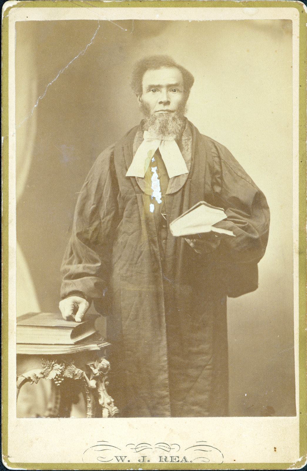 This man appears to be in official dress, possibly of a religious or legal nature. It is likely from the 1870s or 1880s. <br>Courtesy the Brock University James A. Gibson Special Collections & Archives.