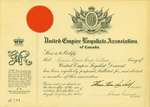 Certificate of Membership United Empire Loyalists Association of Canada