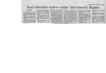 Deaf education review a major step forward: Shapiro