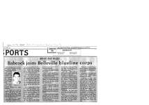 Babcock Joins Belleville Blueline Corps