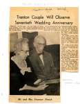 Trenton Couple will observe seventieth wedding anniversary
