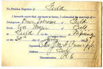 Certificat de mariage de / Marriage certificate of Omer Labrosse & Eva Major