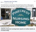 April 10: Pinecrest Nursing Home reports no new deaths