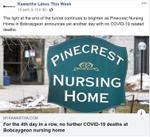 April 13: Pinecrest reports 4 days of no COVID-19-related deaths