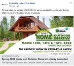 March 13: Spring 2020 Lindsay Home & Outdoor Show cancelled