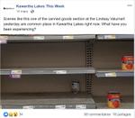 March 14: Empty shelves at Valu-Mart