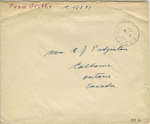 Envelope from Pte. Fred Griffis to Eliza J. Padginton