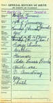 Bertha Remona Yarrow, Birth Registration. Daughter of George Simon and Ada Louisa Brooks.