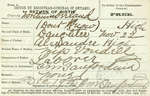 High (surname only), Birth Registration. Child of Alexander High and Miss Voudell.