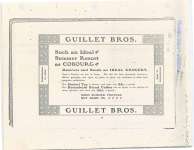 Advertisement for the Guillet Bros. Grocery Store.