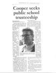 "Cooper seeks public school trusteeship"