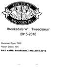 Brooksdale WI Tweedsmuir Community History, 2015-2016