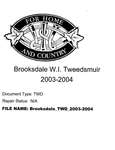 Brooksdale WI Tweedsmuir Community History: 2003-2004