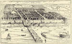 Single Illustration from Lithograph Sheets, Drawing of Grimsby Park, Ariel View