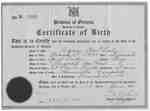 Agnes McPhail's birth certificate