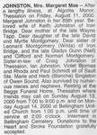 Obituary for Margaret Mae Johnston, Bellingham, 2000