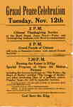 Grand Peace Celebration, Tuesday, Nov. 12th