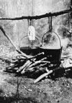Cooking on a open campfire