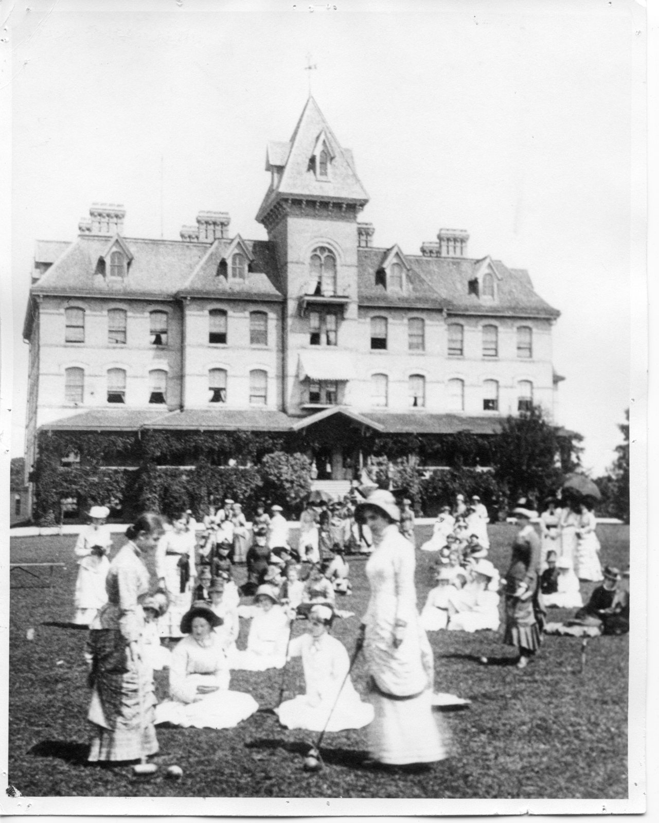 Hellmuth Ladies' College students play croquet, around 1895. Courtesy the London Public Library.