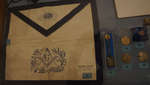 Masonic apron worn by Bro. D. H. Swinton and other masonic memorabilia