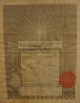 Royal Arch Certificate of E. Comp. Robert Fizette