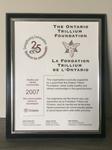 Plaque Commemorating a Grant From The Ontario Trillium Foundation from 2007
