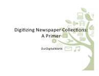Digitizing Newspaper Collections: A Primer