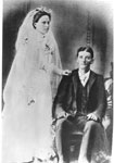 Wedding photo of Malcom Christie & Harriet Abor, 1900