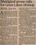 "Aboriginal group calls for Great Lakes cleanup"