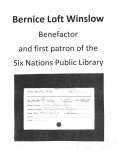 Photocopy of the Library Card of Bernice Loft Winslow
