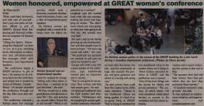 "Woman honoured, empowered at GREAT woman's conference"