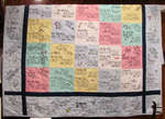 Hand Quilted Name Quilt (From Mississauga First Nation)to Dr. Frank Hammil.