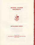 Wilfrid Laurier University baccalaureate service program, fall 1973