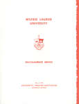 Wilfrid Laurier University baccalaureate service program, fall 1975