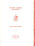 Wilfrid Laurier University baccalaureate service program, fall 1980