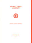 Wilfrid Laurier University baccalaureate service program, fall 1991