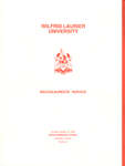 Wilfrid Laurier University baccalaureate service program, fall 1992