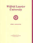 Wilfrid Laurier University spring convocation program, June 1 1991, 10:00 a.m.