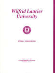 Wilfrid Laurier University spring convocation program, June 1 1991, 2:30 p.m.