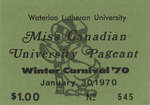 1970 Miss Canadian University Pageant ticket