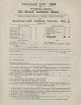 Waterloo College Invitation Games individual entry form, 1946