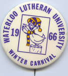 Waterloo Lutheran University 1966 Winter Carnival button