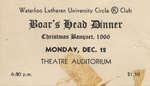 Boar's Head Dinner ticket, 1966