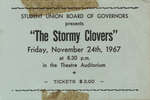 The Stormy Clovers concert ticket, 1967