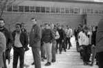 Waterloo Lutheran University student standing in line at Winter Carnival 1970