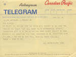 Astrogram telegram : Project 66, Waterloo Lutheran University