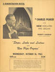 Charles Peaker recital poster, 1963