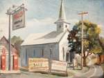 White Church and Gas Station