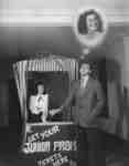 Waterloo College junior prom ticket booth, 1948